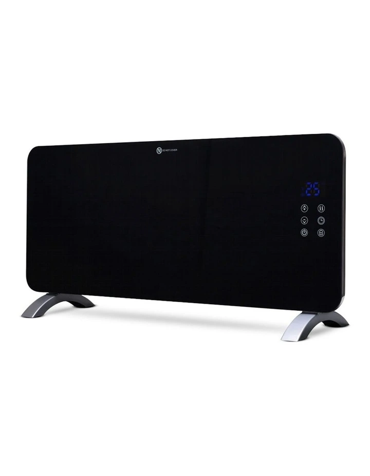 Goldair 92cm 2000W Platinum Smart Glass Convector Panel Heater with Wifi in Black
