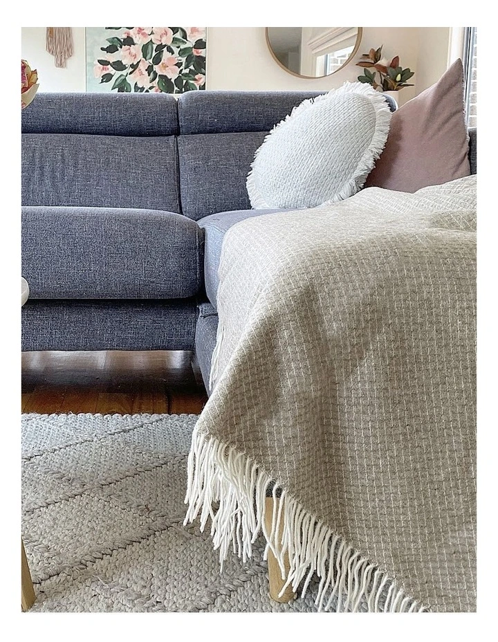Chiswick Throw Blanket in Beige