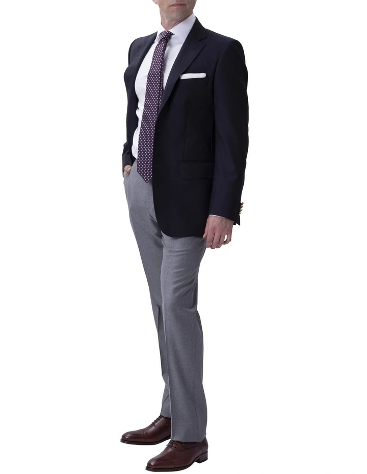 Milan Notch Lapel Zegna Travel Fabric SB2B Blazer Navy