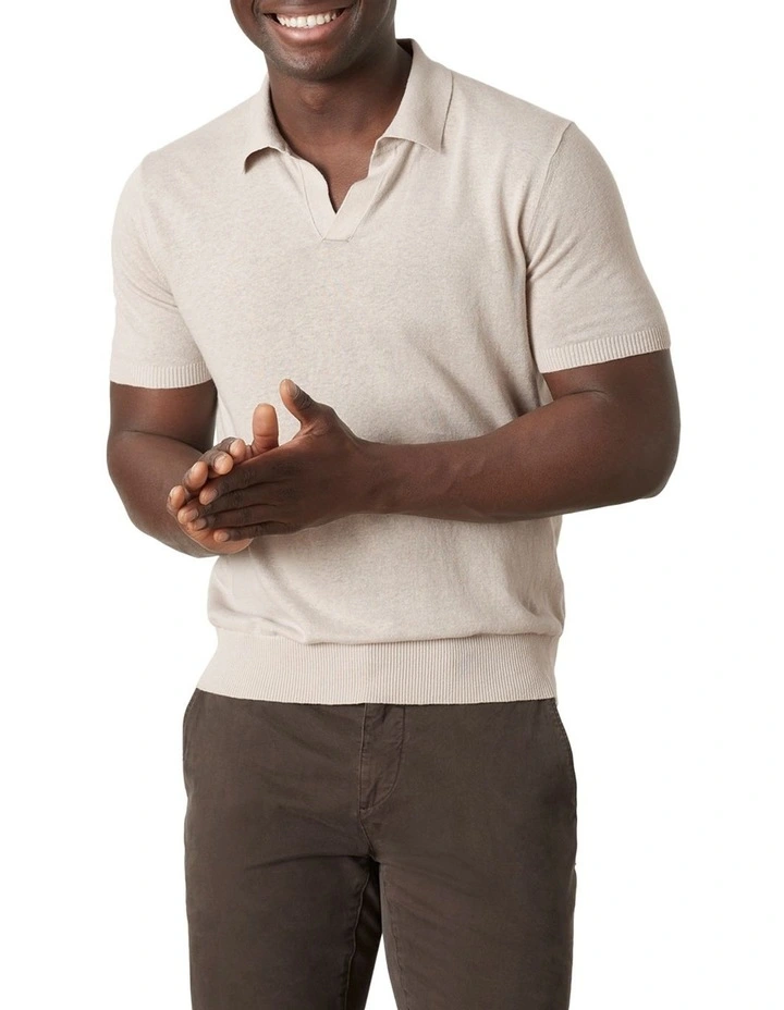 Dickie Knit Polo Ivory