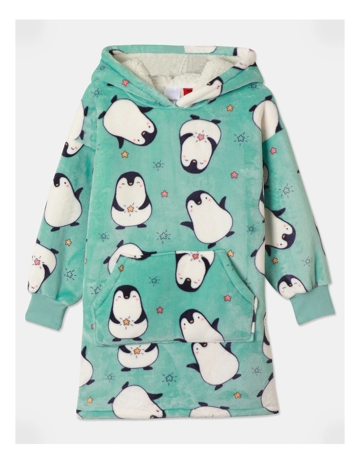 Penguins Hoodie in Turquoise
