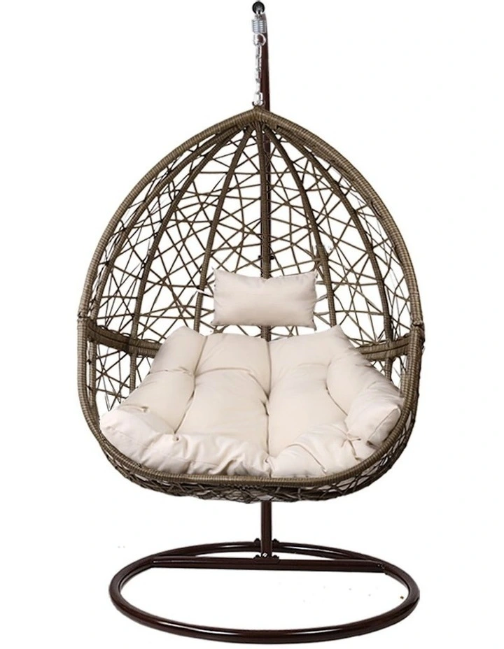 Outdoor Hanging Swing Chair in Brown