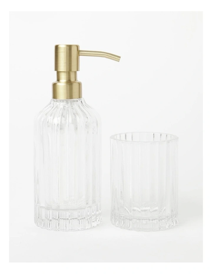 Glass Ribbed Bathroom Accessories Range