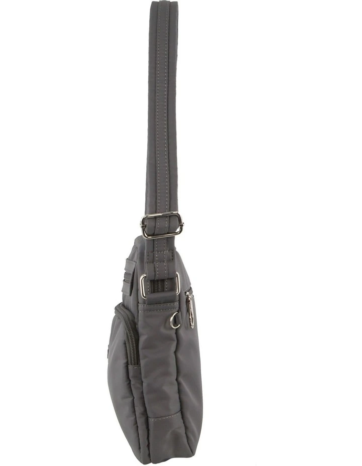 Anti-Theft Cross Body Bag in Grey