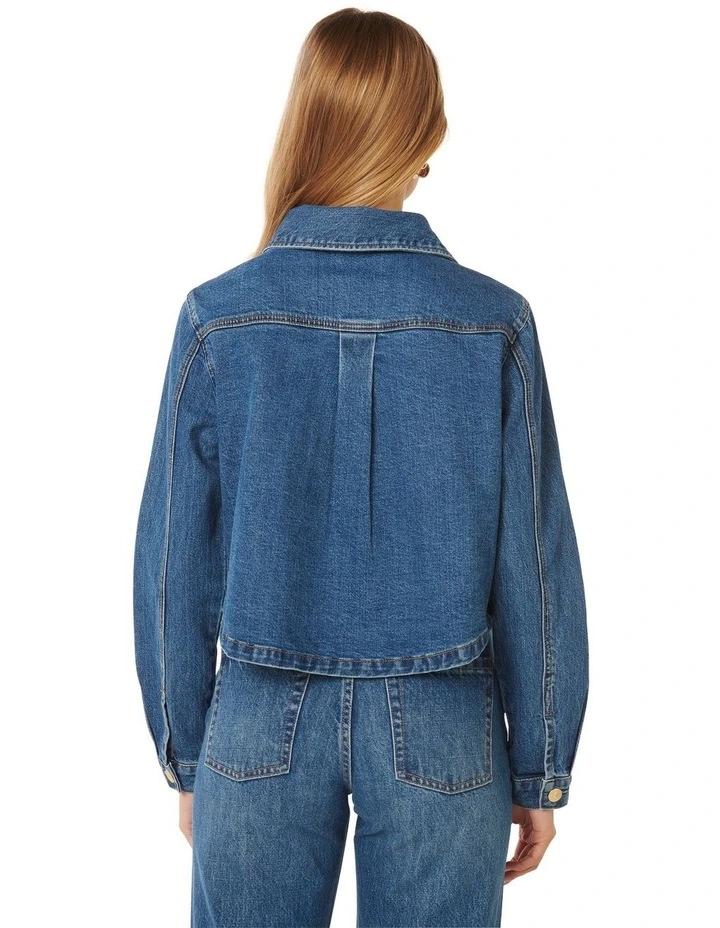 Dana Denim Shacket in Blue