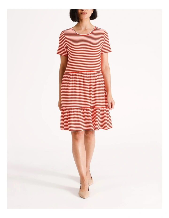 Ava Lycoell Tiered Dress in Orange