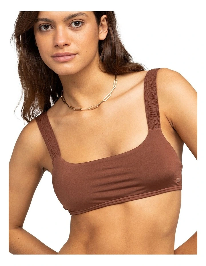 Silky Island Bralette Bikini Top in Root Beer