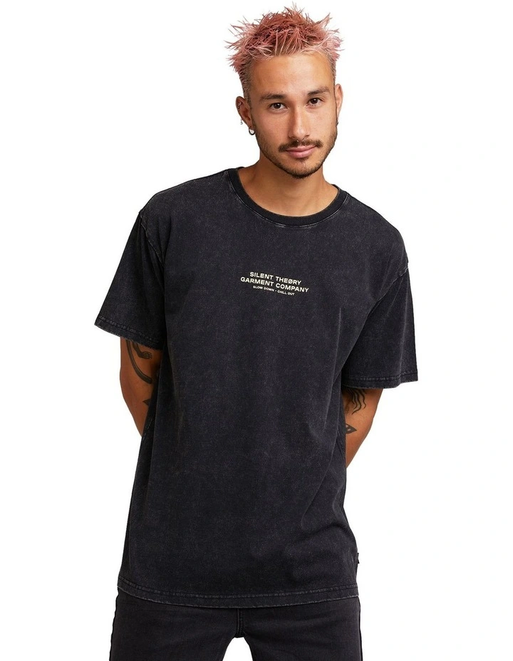 Flora Tee in Washed Black