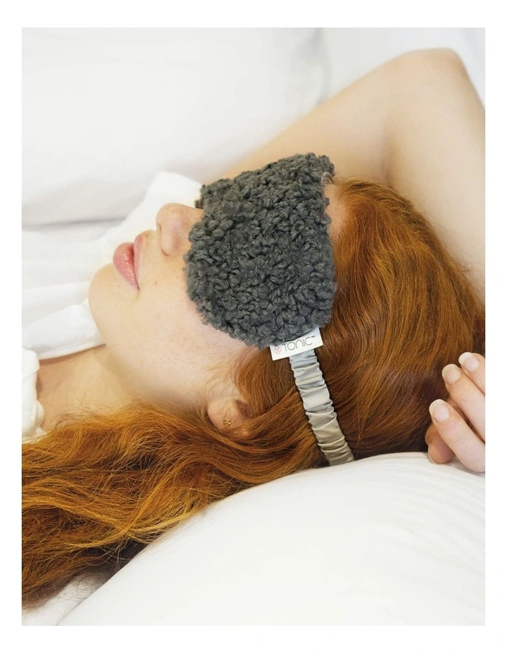 Boucle Eye Mask in Ivy