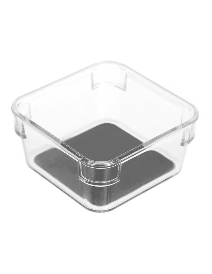 Crystal Non-Slip Storage Tray Home/Kitchen Container Box Clear