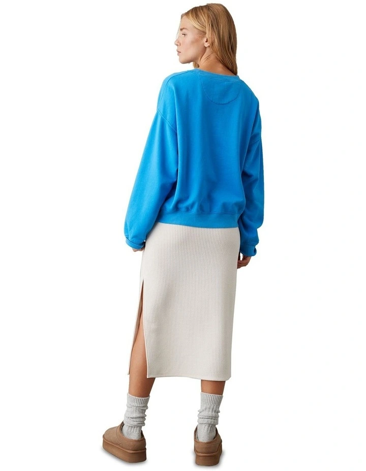 Funday Graphic Sweatshirt in Sapphire Mist