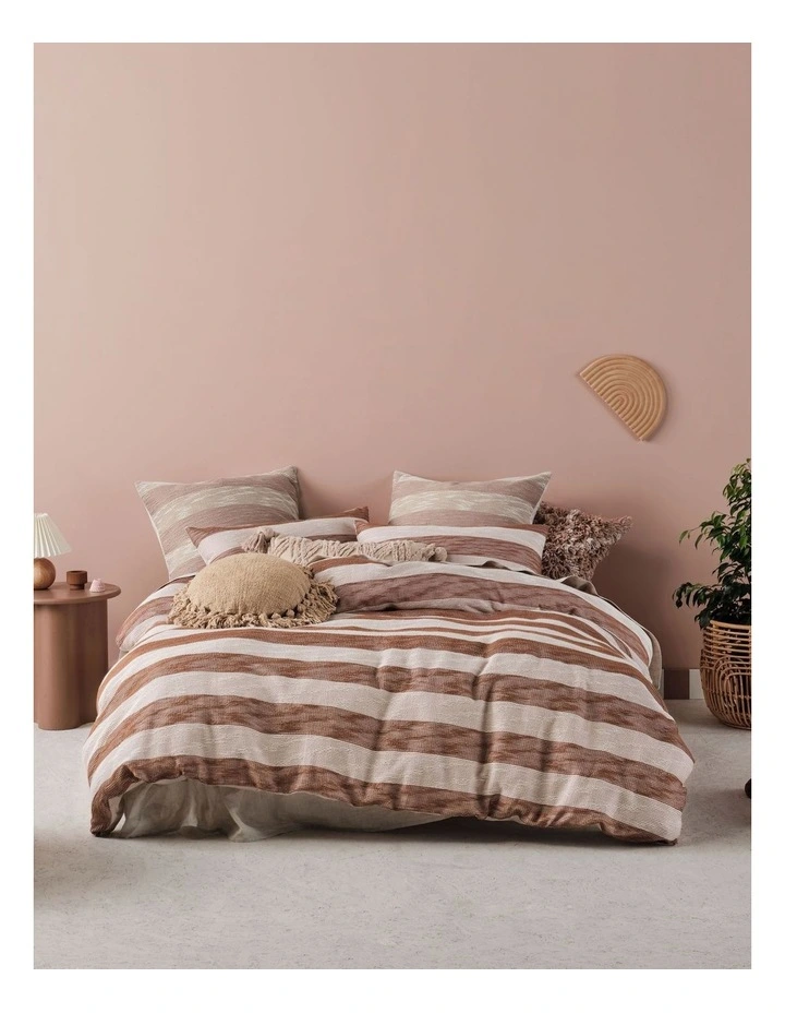 Oceania Quilt Cover Set In Cinnamon