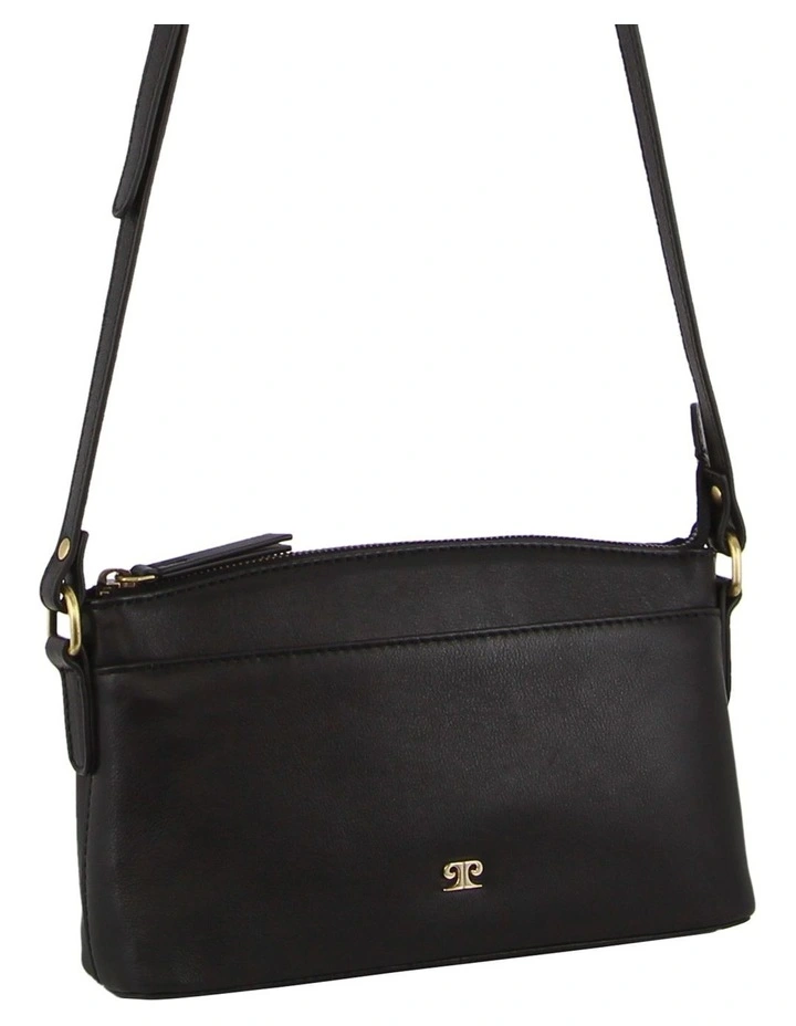 Leather Cross-body Bag in Black