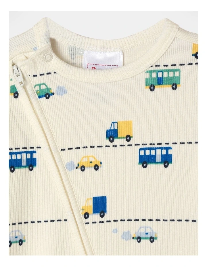 Essential Rib Traffic Coverall in Cream