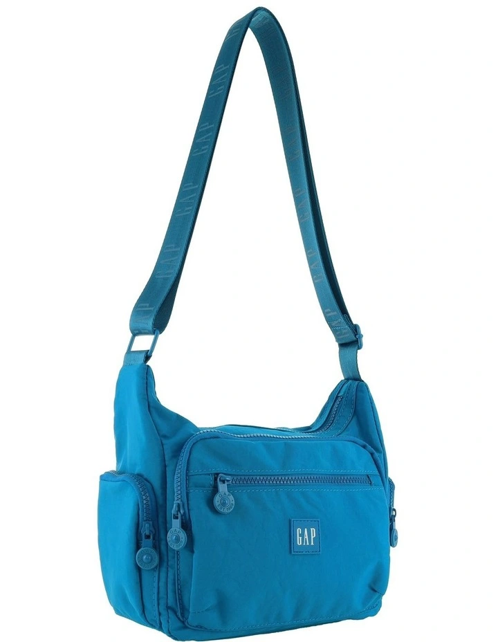 Nylon Multi Cross-Body Bag in Blue