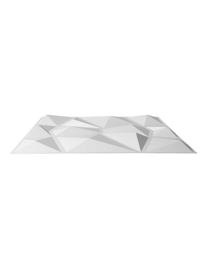 3D Wallpaper Panel Brick Background Decor 12 Pieces in Matte White