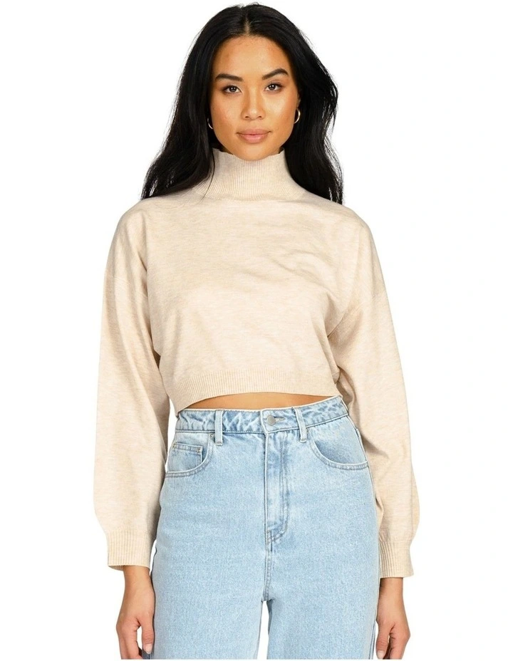 Sunday High Neck Knit In Natural