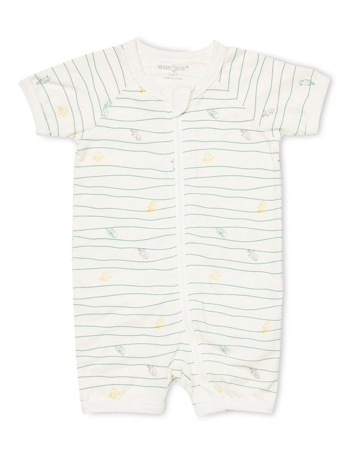 Birds Zip Romper in Bird On Wire Print