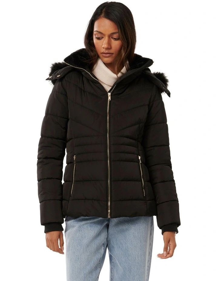 Mimi Short Puffa Jacket in Black