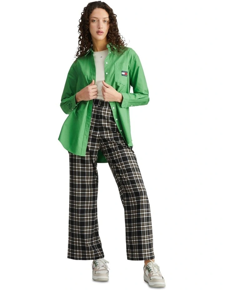 Badge Boyfriend Shirt in Green