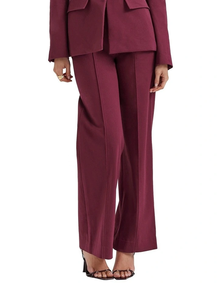 Rivi Straight Leg Trousers in Wine