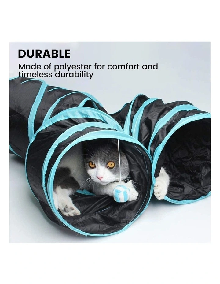 Foldable Pet Tunnel Play Toy in Multi