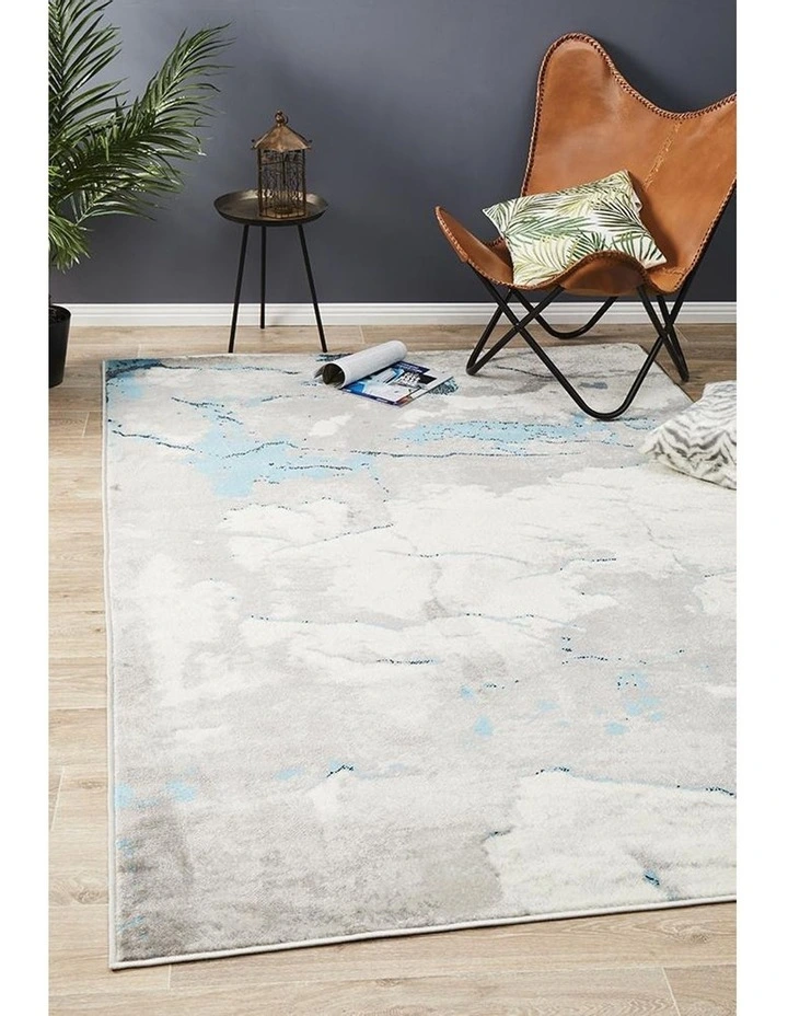 Zoey Contemporary Rug Blue Grey
