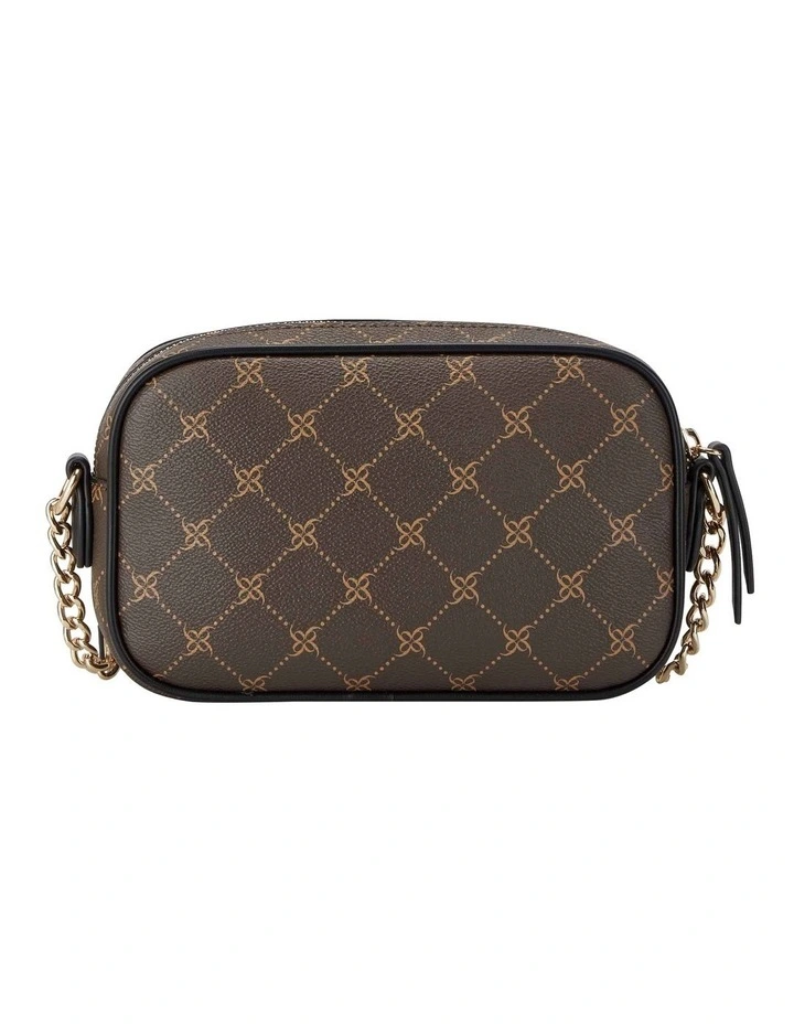 Delaine Logo Crossbody Bag in Brown