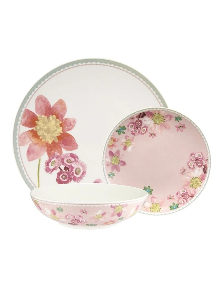 Primula Coupe Dinner Set 12 Piece Gift Boxed in Pink