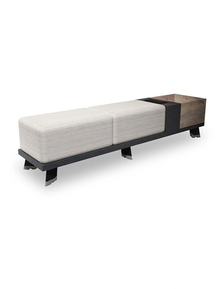 Haldis Bench Mahogany Black