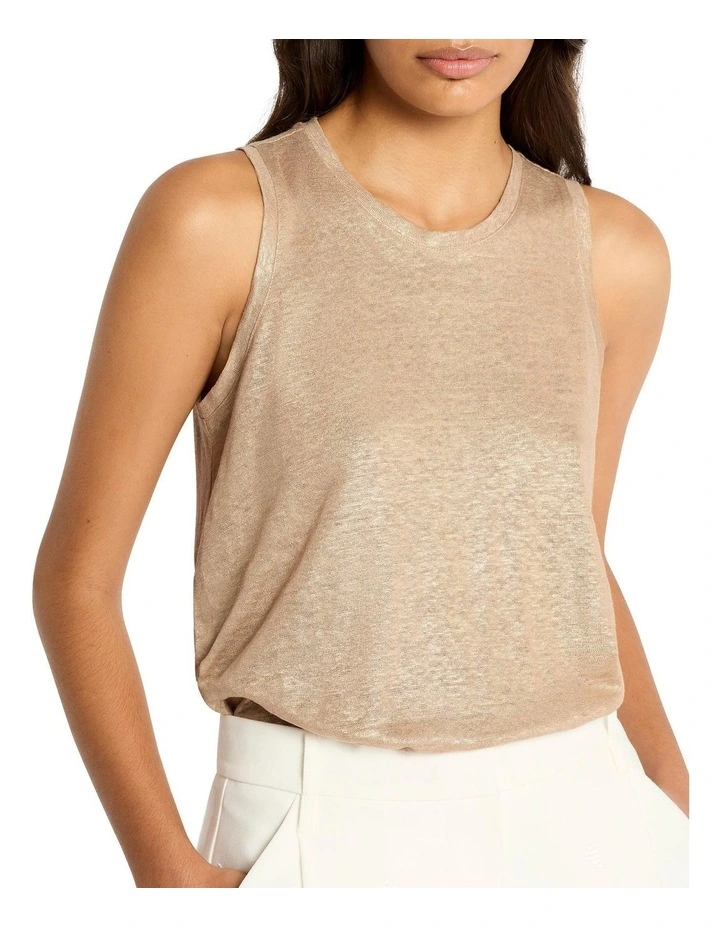 Numero Uno Foil Tank in Gold