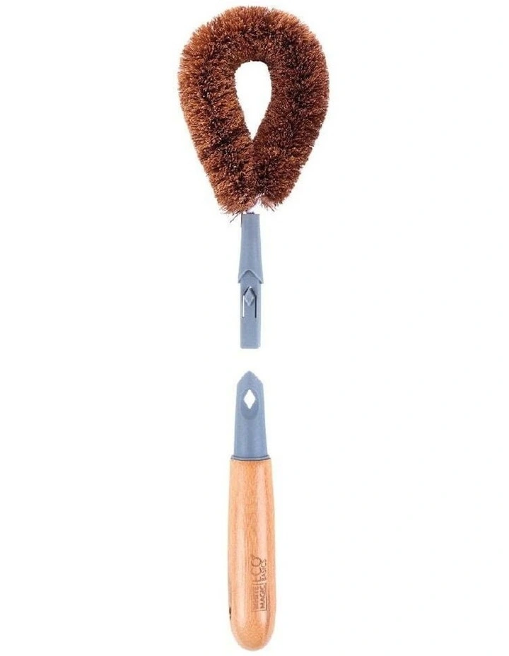 Eco Basics Replaceable Residue Remover With Bamboo Handle 33cm in Brown