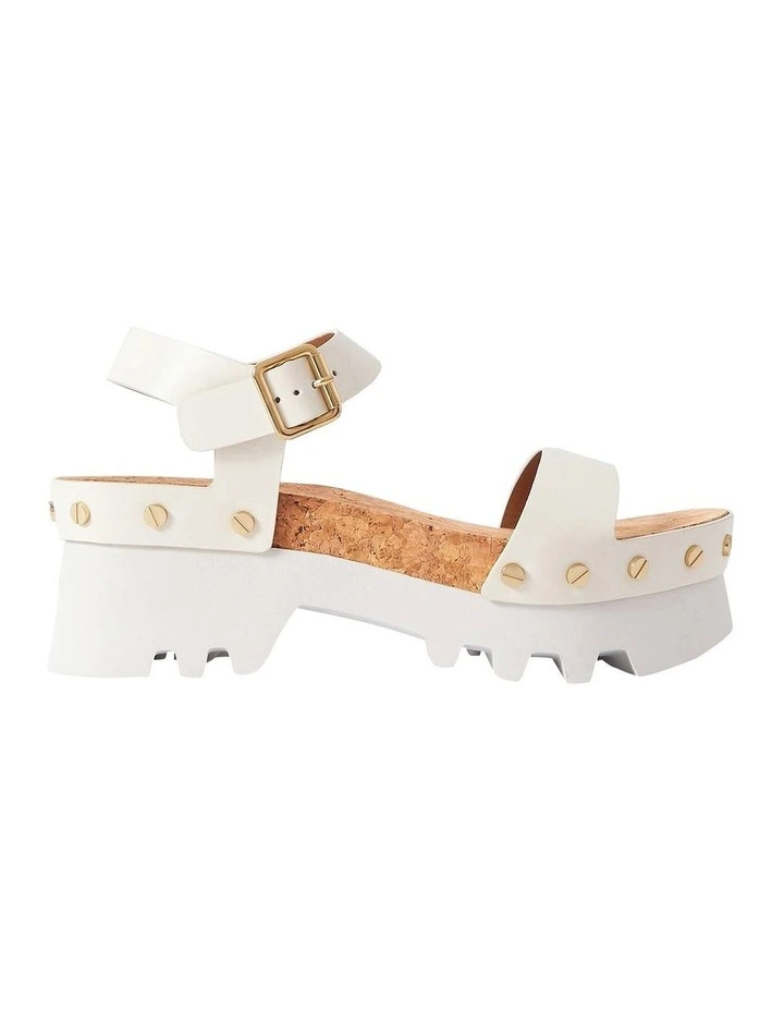 Blinding Lights Chunky Sandal in White