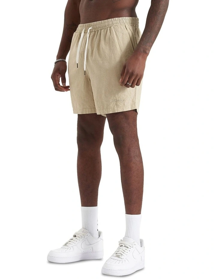 Positano Linen Short in Pigment Oatmeal