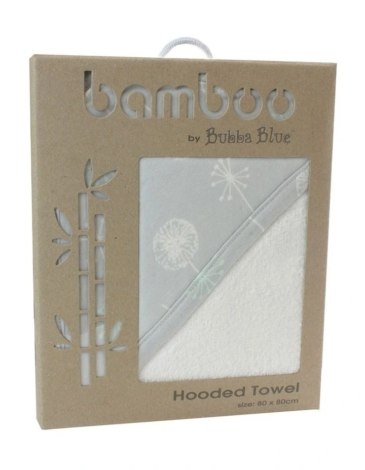 Mint Meadow Bamboo Hooded Towel in Grey
