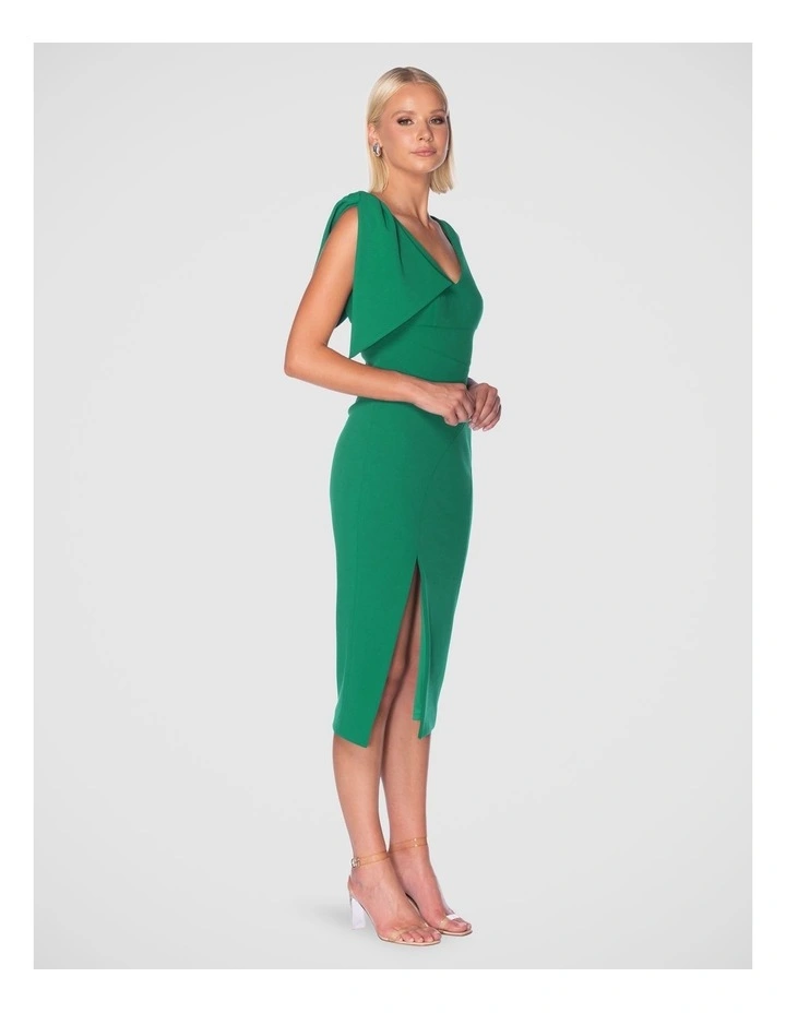 Chasity Midi Dress in Green