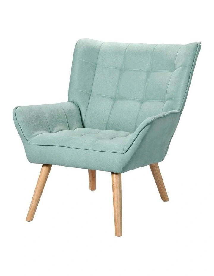 Cindy Armchair Linen Fabric in Blue