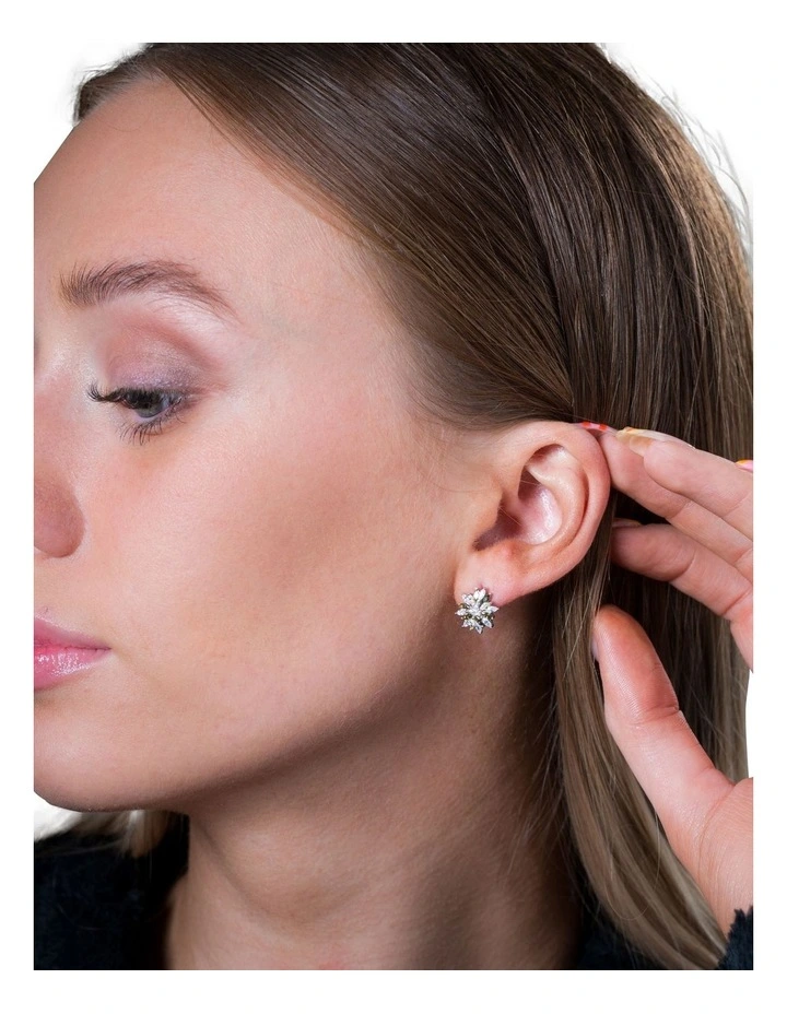 Pistachio Pompom Silver Earring