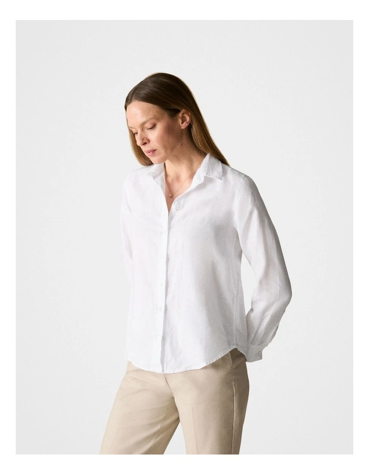 Classic Linen Shirt in White