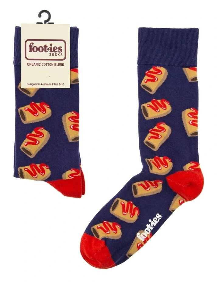 Sausage Roll Organic Sock in Navy