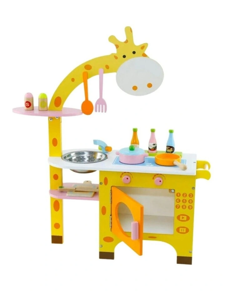 Wooden Giraffe Shape Kitchen Playset