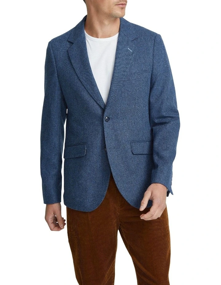 Blake Wool Rich Blazer in Blue