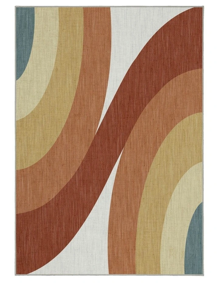 Bundle Washable Chenille Area Rug in Brown