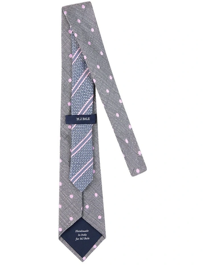 Massola Tie in Grey Pink