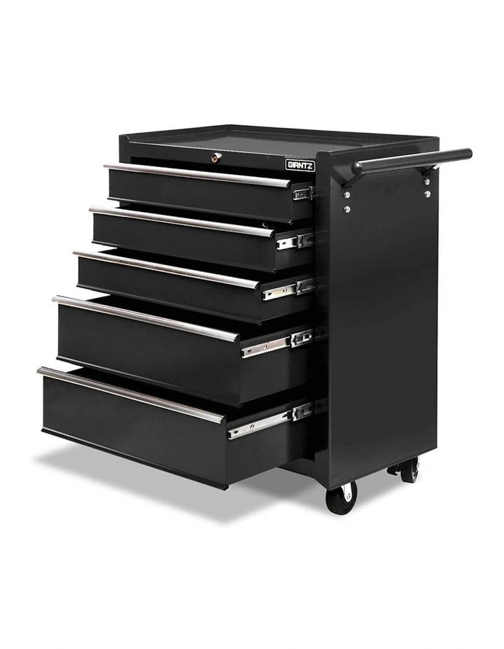 5 Drawer Cabinet Chest Tool Box in Black