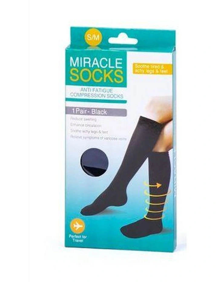 Miracle Compression Socks Medium in Black