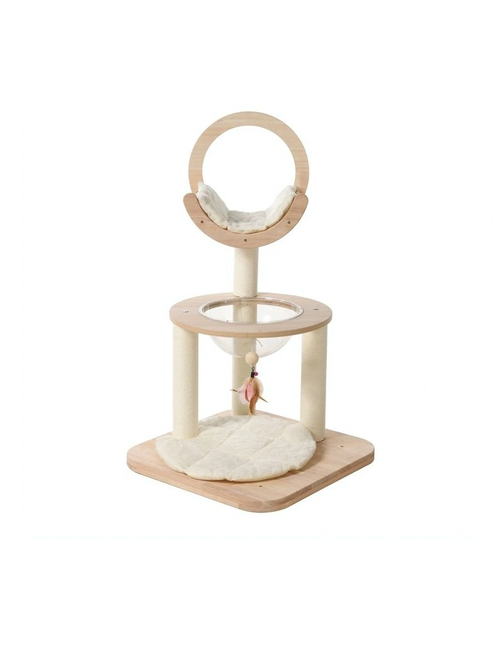 Stellar 2 Wood Scandi Cat Tree 81cm in Oak