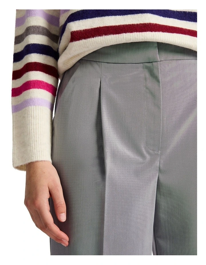 Reach Out Wide Leg Pant in Grey/White