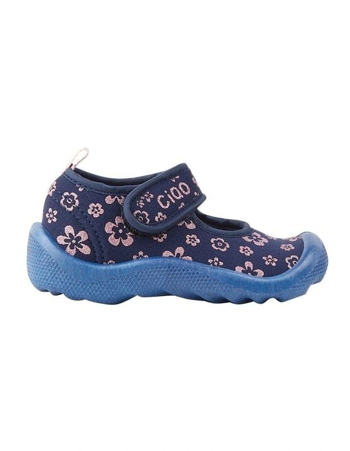 Springtime Beach Sandals in Navy/Pink