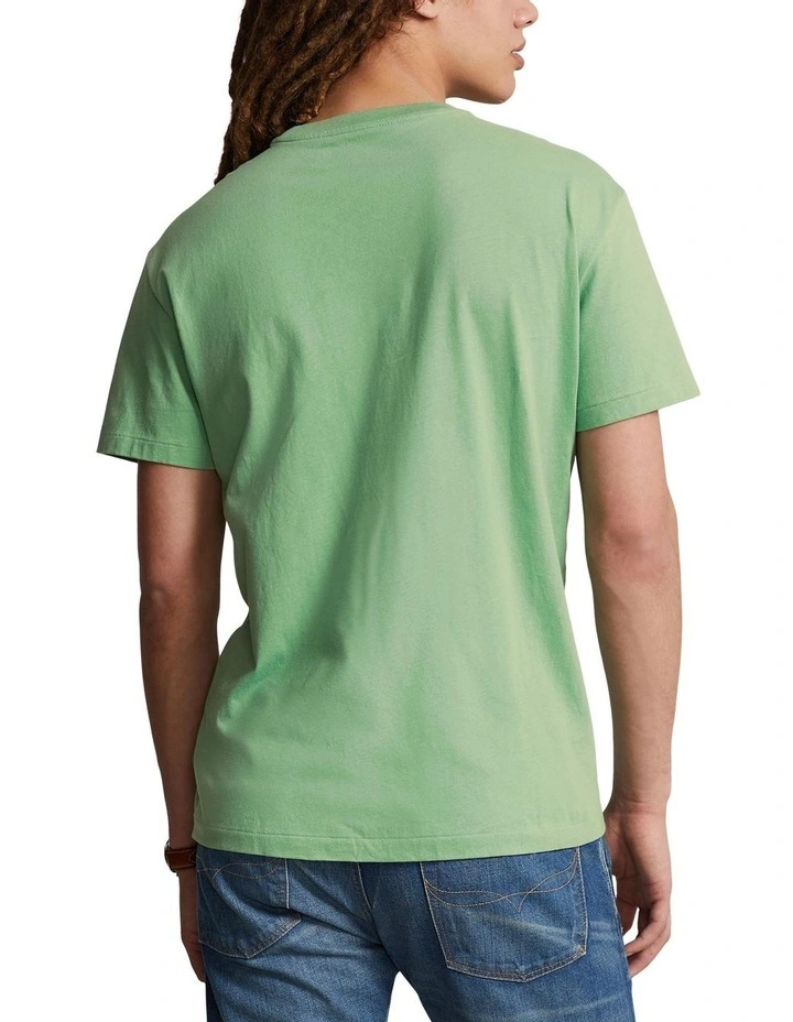 Custom Slim Fit Jersey Crewneck T-shirt in Green